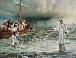 Jesus walking on water
